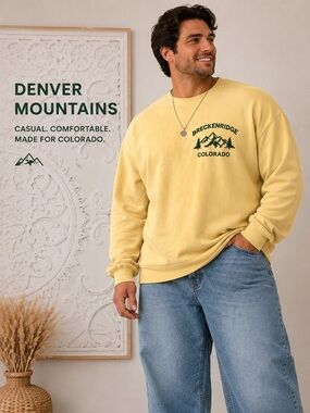 Vineyard Crew Men’s XXL Breckenridge Colorado Fleece Sweatshirt NWT